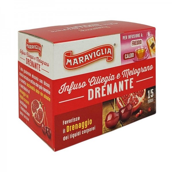 Maraviglia Drenante чай от череша и нар - диуретик кутия 15 пакетчета