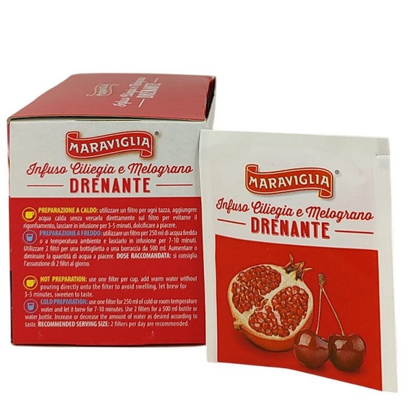 Maraviglia Drenante чай от череша и нар - диуретик кутия 15 пакетчета