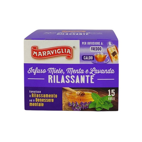 Maraviglia Rilassante чай от мед, мента и лавандула релакс кутия 15 пакетчета