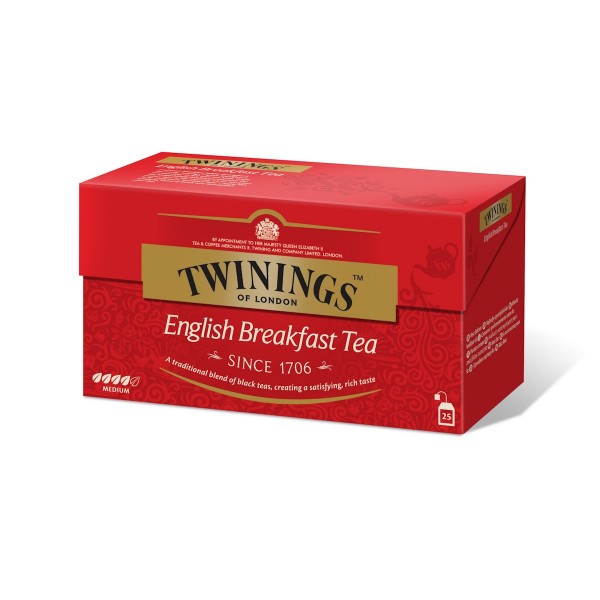 Twinings English Breakfast Tea 25 пакетчета черен чай