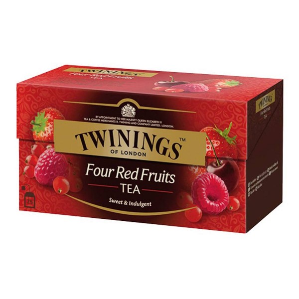 Twinings Four Red Fruits Tea 25 пакетчета черен чай