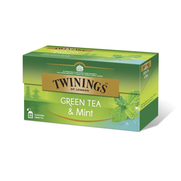 Twinings Green Tea & Mint 25 пакетчета зелен чай