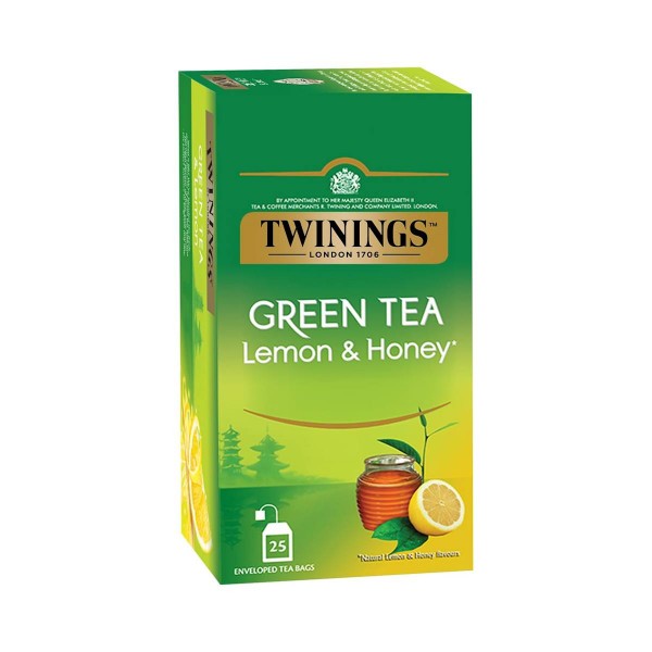 Twinings Green Tea Lemon & Honey 25 пакетчета зелен чай