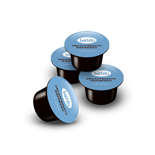 Baristo Decaffeinated Espresso 100 бр. кафе капсули, съвместими с Lavazza Blue