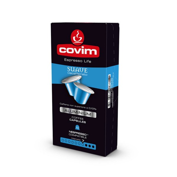 Covim Alluminio Suave 10 бр. капсули безкофеиново кафе  за Nespresso система
