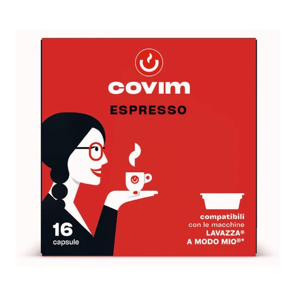 Covim Espresso 16 бр Кафе на капсули съвместими с Modo Mio