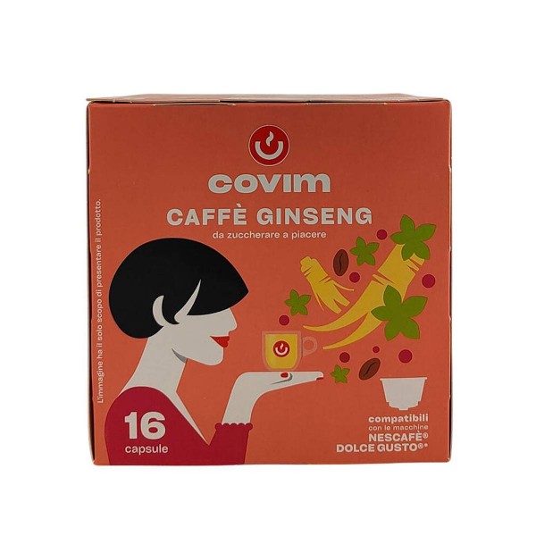 Covim Ginseng 16 бр Кафе на капсули съвместими с Dolce Gusto