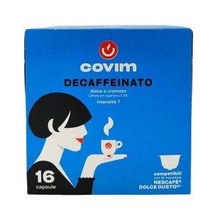 Covim Minuetto Decaffeinato 16 бр Безкофеиново кафе на капсули съвместими с Dolce Gusto
