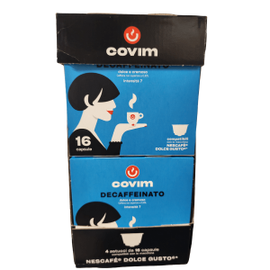 Пакет 4 x Covim Minuetto Decaffeinato – безкофеиново кафе на капсули (16 бр.), съвместими с Dolce Gusto