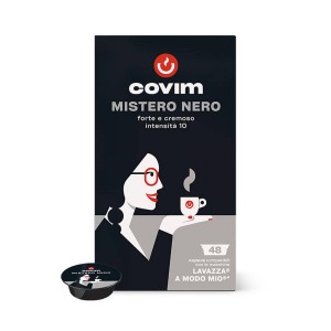 Covim Mistero Nero 48 бр Кафе на капсули съвместими с Modo Mio