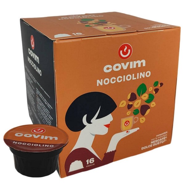Covim Nocciolino 16 бр Кафе на капсули съвместими с Dolce Gusto