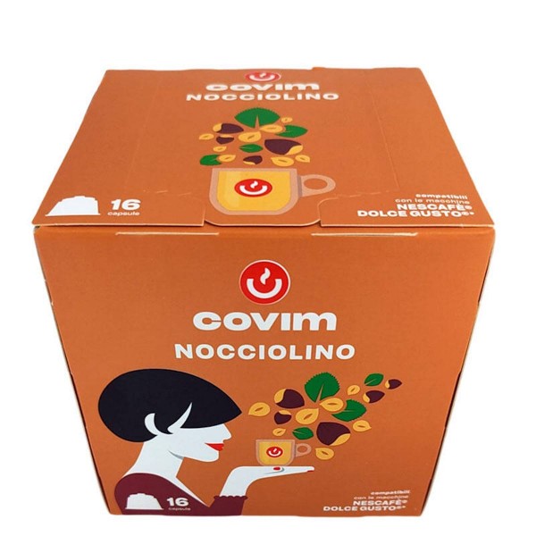 Covim Nocciolino 16 бр Кафе на капсули съвместими с Dolce Gusto