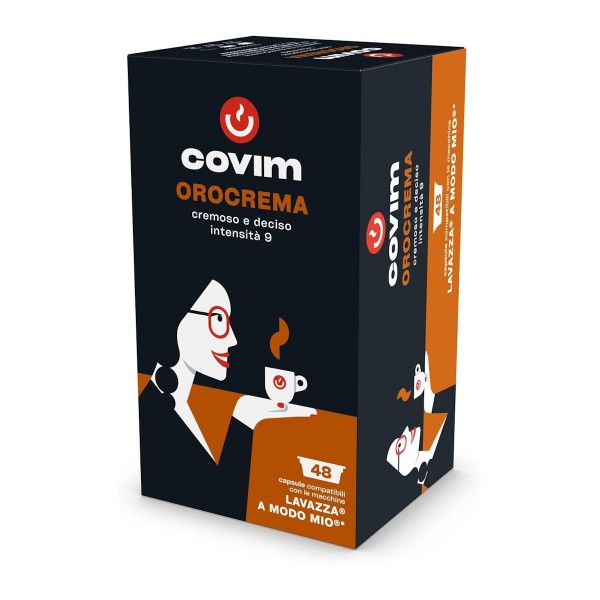 Covim Orocrema 48 бр Кафе на капсули съвместими с Modo Mio