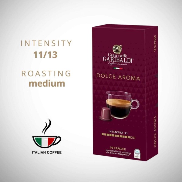 Garibaldi Dolce Aroma 10 бр – Кафе на капсули Nespresso