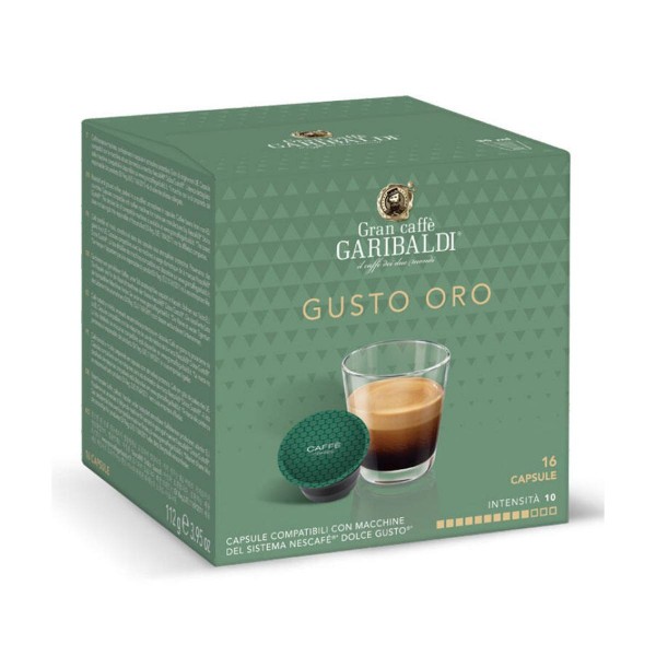 Garibaldi Gusto Oro 16 бр – Кафе на капсули съвместими с Dolce Gusto
