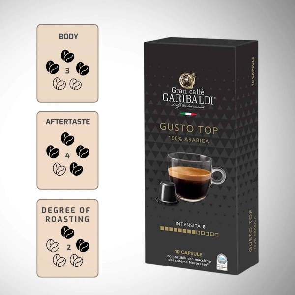 Garibaldi Gusto Top 10 бр – Кафе на капсули Nespresso