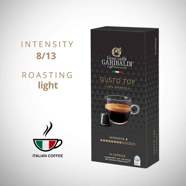 Garibaldi Gusto Top 10 бр – Кафе на капсули Nespresso