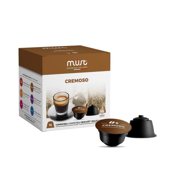 Must Cremoso, 16 бр. Кафе капсули, съвместими с Dolce Gusto