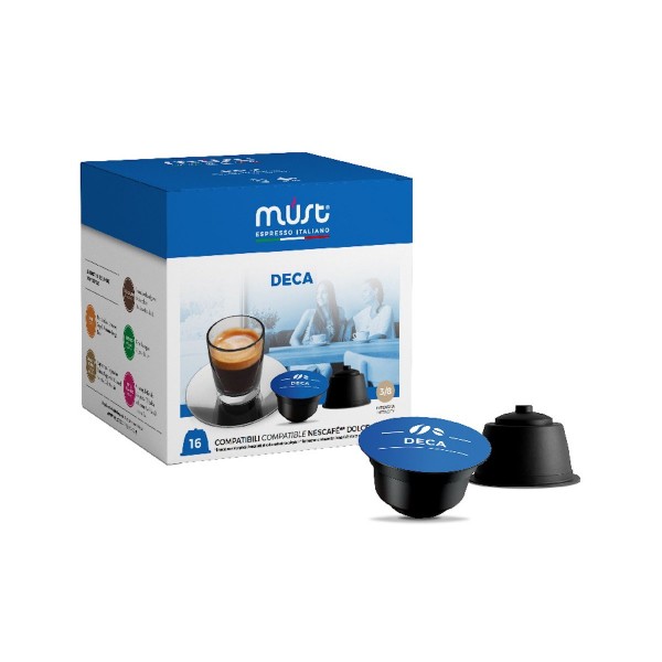Must Deca (Decaffeinated) 16 бр Кафе безкофеиново на капсули съвместими с Dolce Gusto