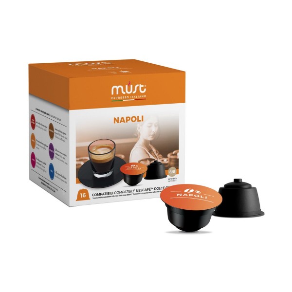 Must Napoli, 16 бр. Кафе капсули, съвместими с Dolce Gusto