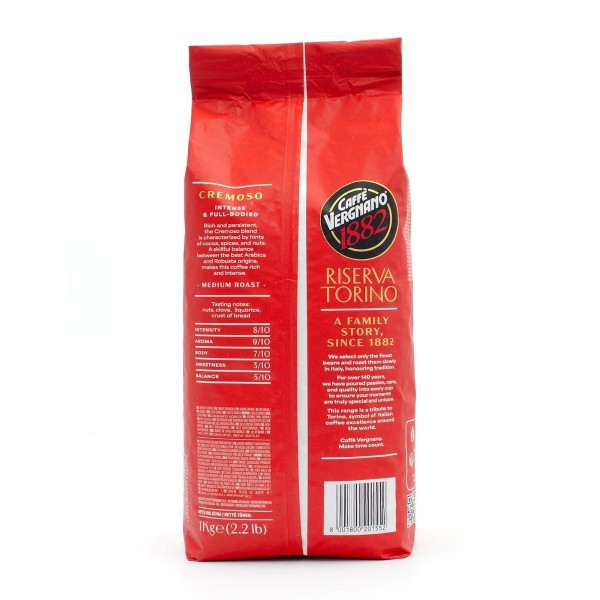 Caffe Vergnano 1882 Riserva Torino Cremoso кафе на зърна 1 кг