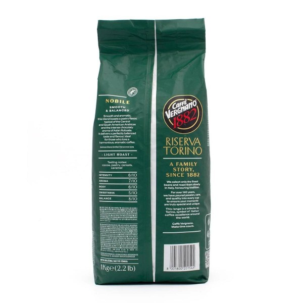 Caffe Vergnano 1882 Riserva Torino Nobile кафе на зърна 1 кг