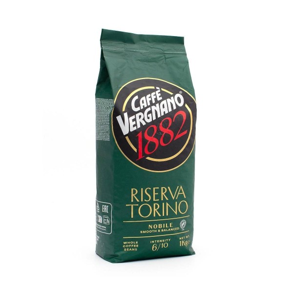 Caffe Vergnano 1882 Riserva Torino Nobile кафе на зърна 1 кг