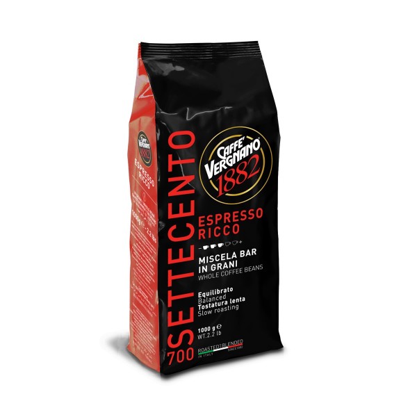 Кафе на зърна Caffe Vergnano 1882 Settecento Ricco 700 1 кг