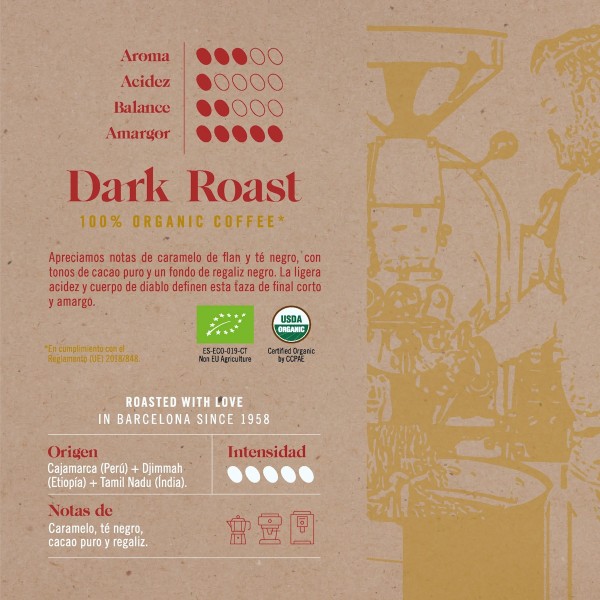 NOVELL Dark Roast Atelier кафе на зърна, 500 г. 
