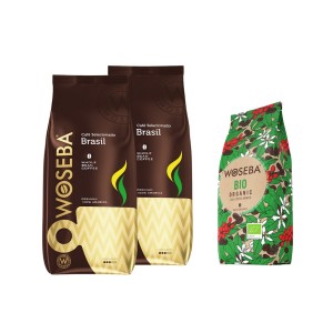 WOSEBA Cafe Brasil кафе на зърна 2 кг + подарък Bio Organic кафе на зърна