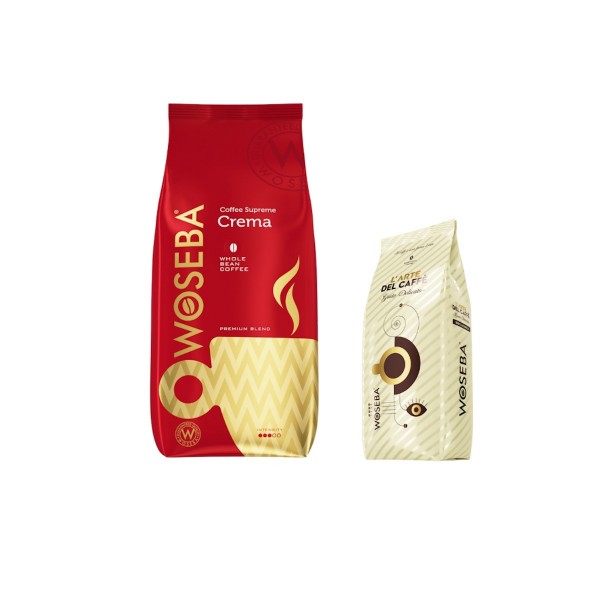 Woseba Crema кафе на зърна 1 кг + подарък Gusto Delicato мляно кафе