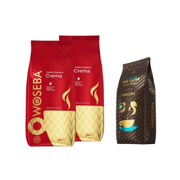 Woseba Crema кафе на зърна 2 кг + подарък Crema Classico кафе на зърна