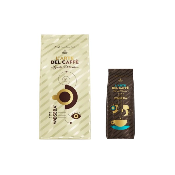 Woseba Gusto Delicato кафе на зърна 1 кг + подарък Crema Classico мляно кафе