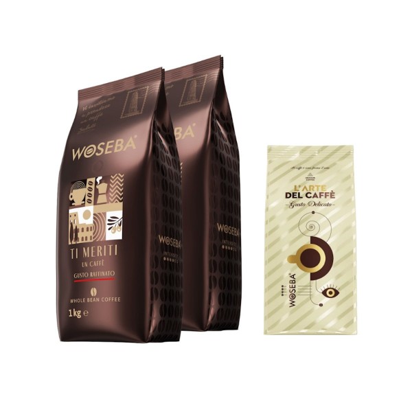 Woseba Gusto Raffinato кафе на зърна 2 кг + подарък Gusto Delicato кафе на зърна