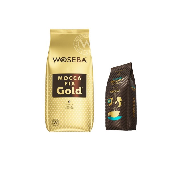 Woseba Mocca Fix Gold кафе на зърна 1 кг + подарък Crema Classico мляно кафе