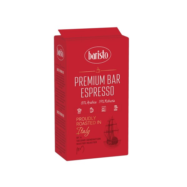 Baristo Premium Bar Espresso, 250 гр. мляно кафе