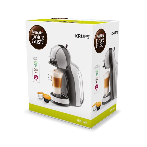 Krups Mini Me Silver KP123B10 Кафемашинас капсули Dolce Gusto, 15 bar, 1500W