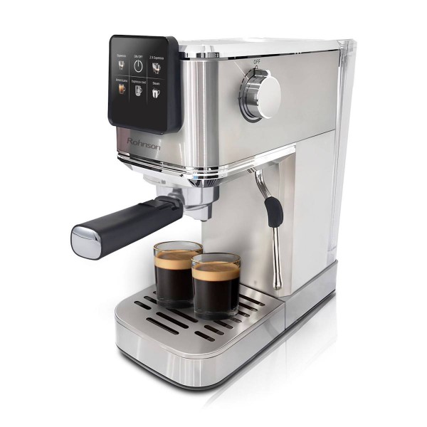 Rohnson R-98016 кафемашина от неръждаема стомана за горещо и студено кафе