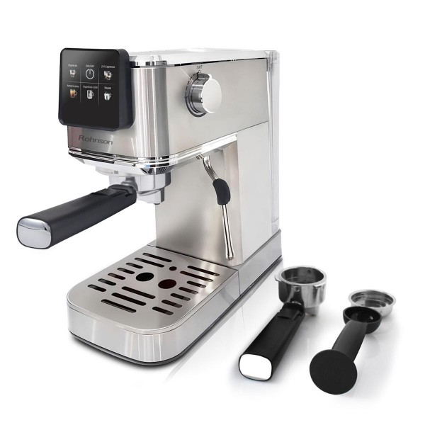 Rohnson R-98016 кафемашина от неръждаема стомана за горещо и студено кафе