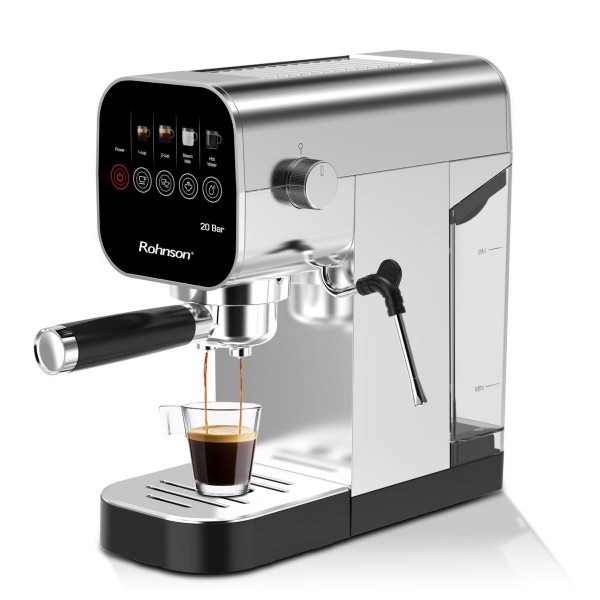 Rohnson R-98100 Кафемашина с модерен слим дизайн изцяло метален корпус