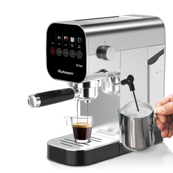 Rohnson R-98100 Кафемашина с модерен слим дизайн изцяло метален корпус