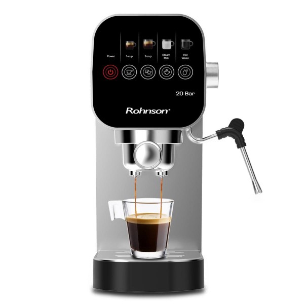Rohnson R-98100 Кафемашина с модерен слим дизайн изцяло метален корпус