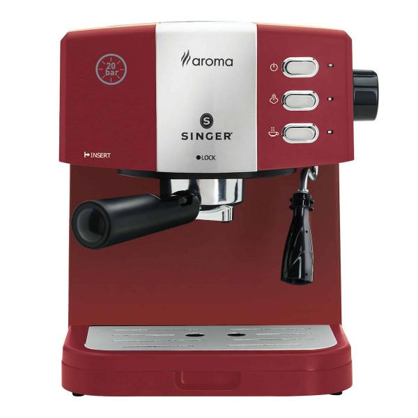 Singer ES-851R Еспресо кафе машина с ръкохватка и приставка за неспресо капсули
