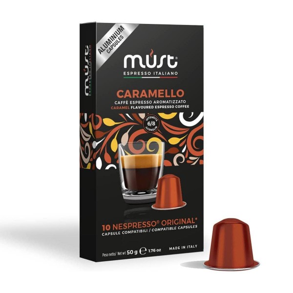 Must Caramello 10 броя Кафе капсули съвместими с Nespresso система