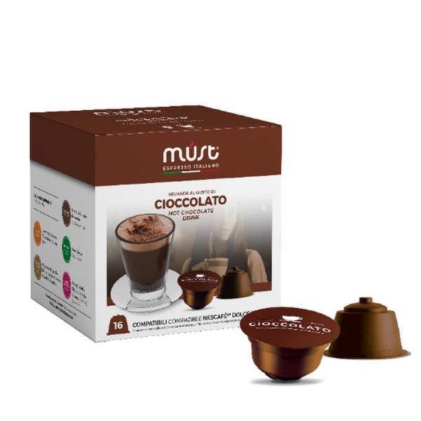 Must Cioccolato 16 бр. Кафе капсули, съвместими с Dolce Gusto
