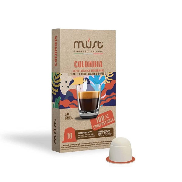 Must Colombia 10 броя Кафе капсули съвместими с Nespresso система