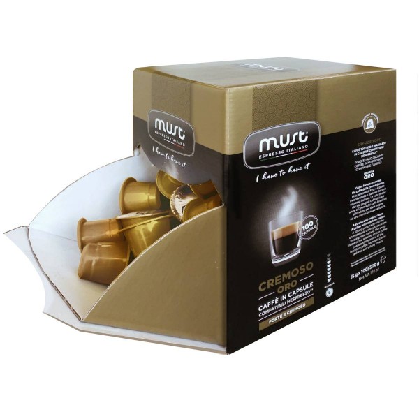 Must Cremoso 100 броя Кафе капсули съвместими с Nespresso система