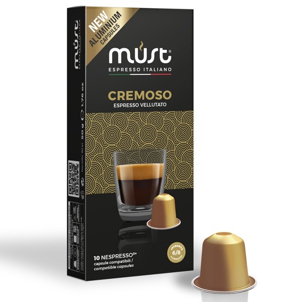 Must Cremoso 10 бр. kафе капсули, съвместими с Nespresso система