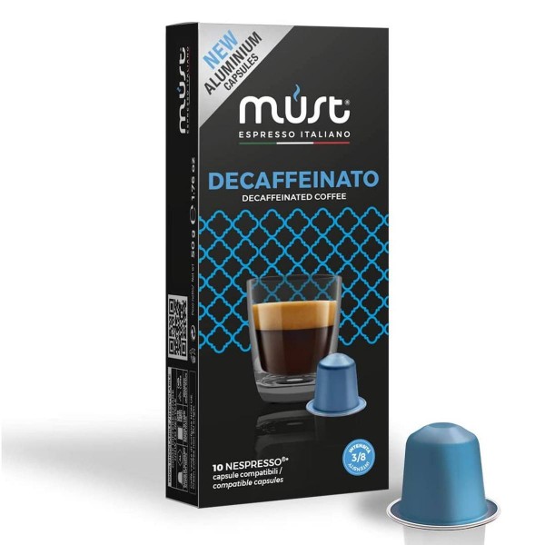 Must Decaffeinato 10 броя Кафе капсули съвместими с Nespresso система