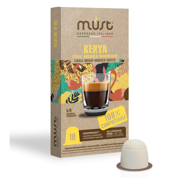 Must Kenya 10 броя Кафе капсули съвместими с Nespresso система